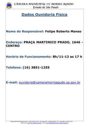 Dados Ouvidoria Física