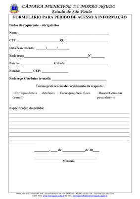 Formulário Ouvidoria Física